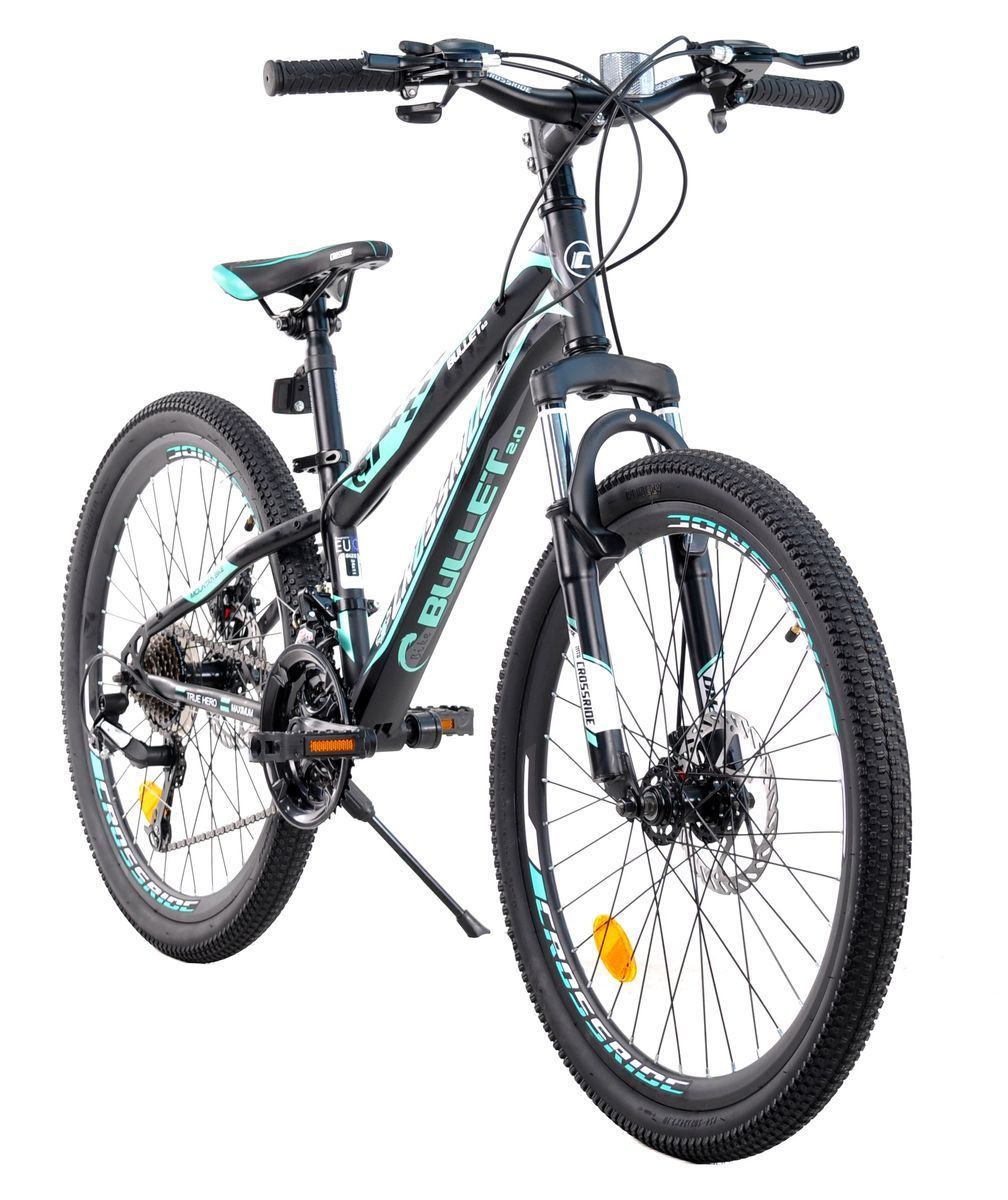 Велосипед Crossride Bullet 2.0 24" 13" бірюзовий + подарунок