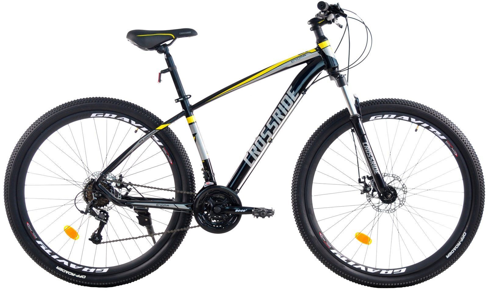 Гірський велосипед Crossride Enigma ECO 29" 2026 чорно-жовтий + Подарунковий Набір