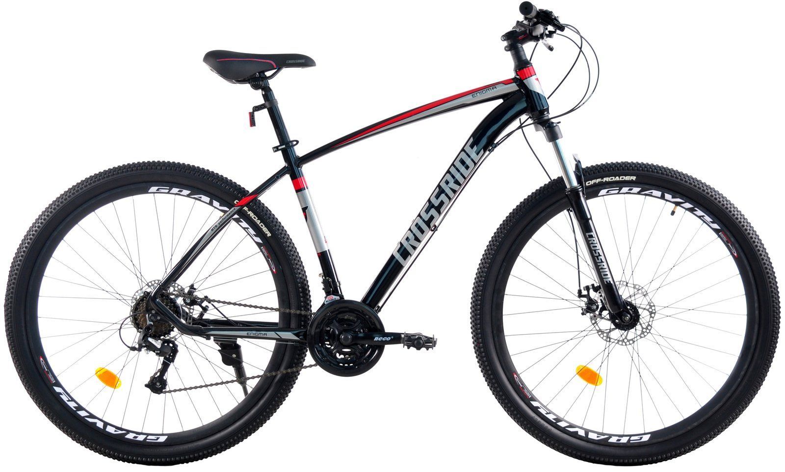 Гірський велосипед Crossride Enigma ECO 29" 2026 чорно-червоний + Подарунковий Набір