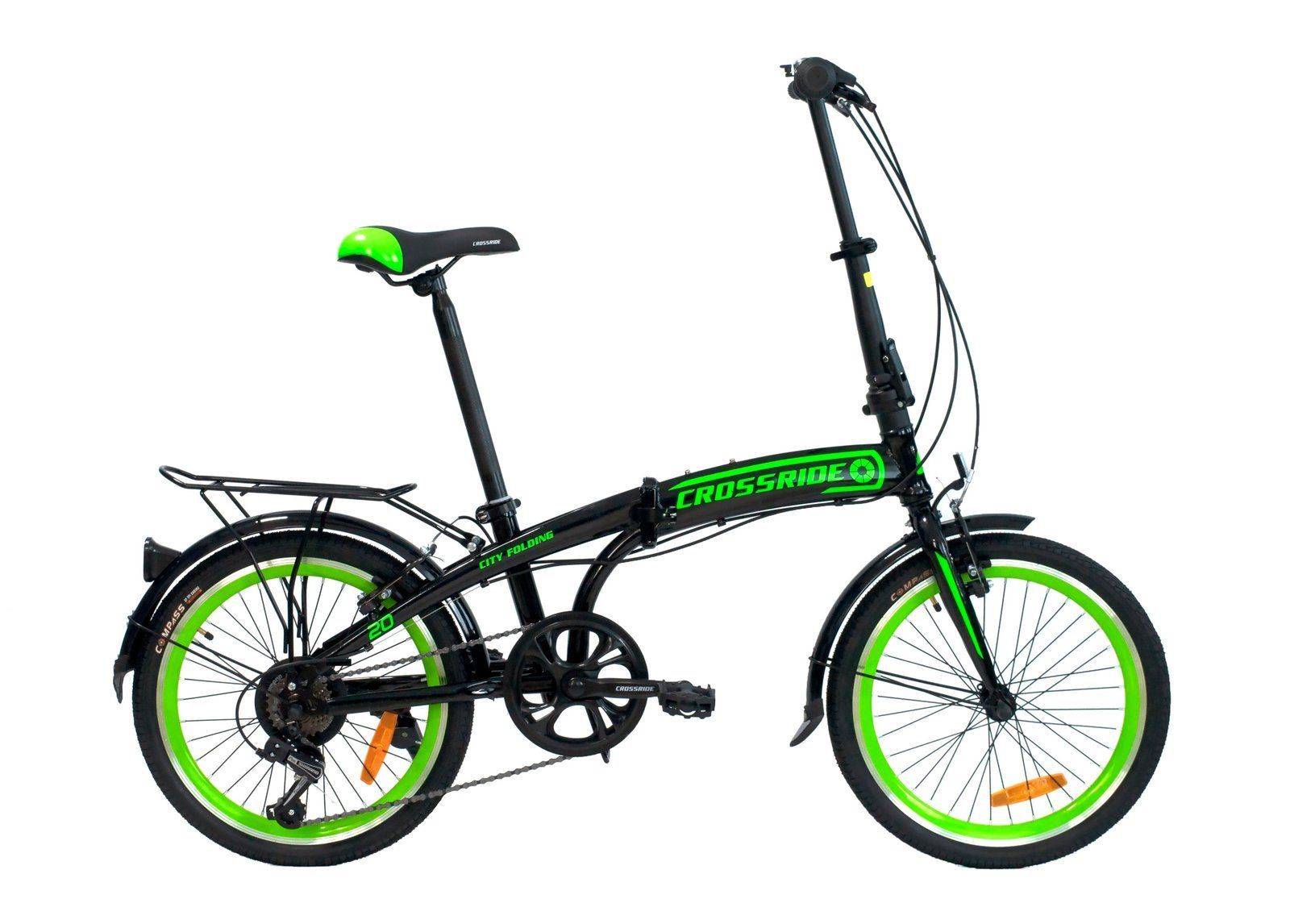Велосипед City Folding Crossride 20" 12.5" 2025 Зелений