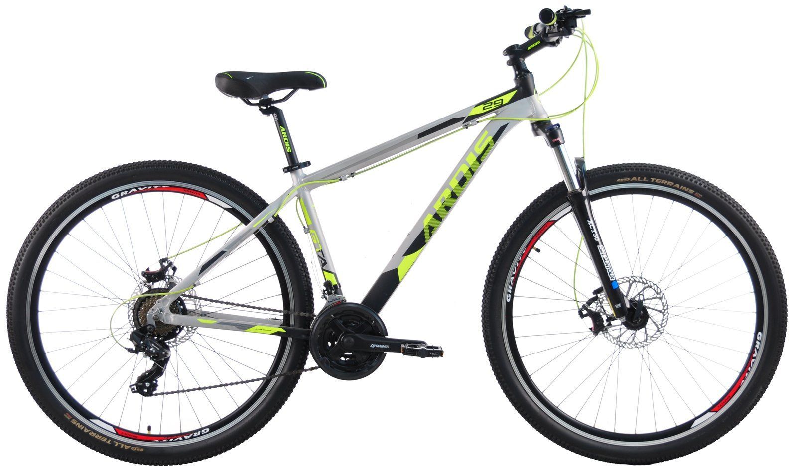 Гірський Велосипед Ardis GTA 29" 17" 2026 сіро-жовтий + Безкоштовна Доставка