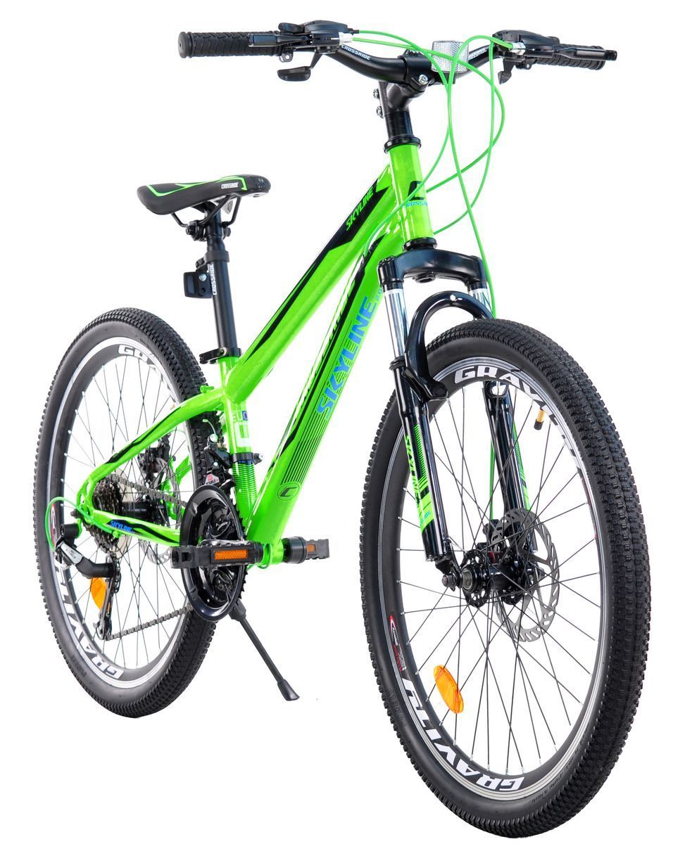 Велосипед Crossride Skyline 2.0 24" 11" 2025 салатовий